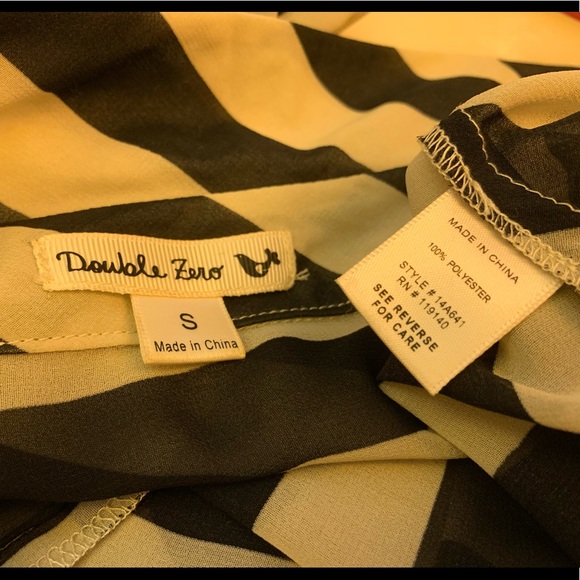 Striped twist Blouse with collar size S - Picture 4 of 8